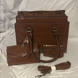 Elegant Brown Handbag Set